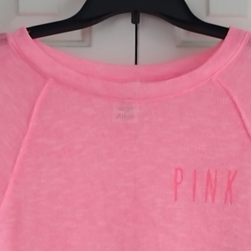 PINK Victoria Secret's Pink Light Knit Sweater Top Sz XS - Picture 5 of 8